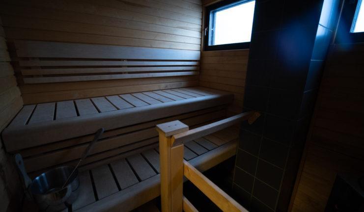 A sauna rental space from film equipment rental company The Light House.
